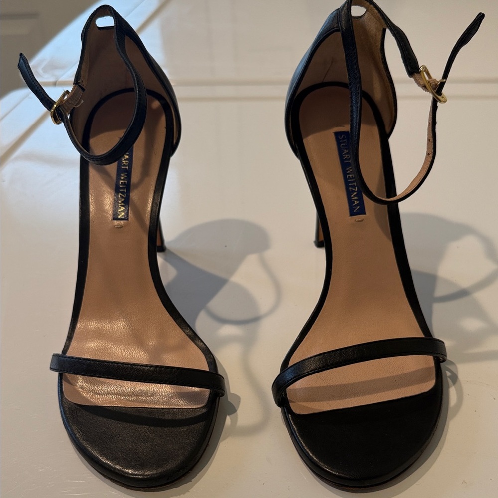 Stuart Weitzman Black Strappy Heels - Picture 2 of 8